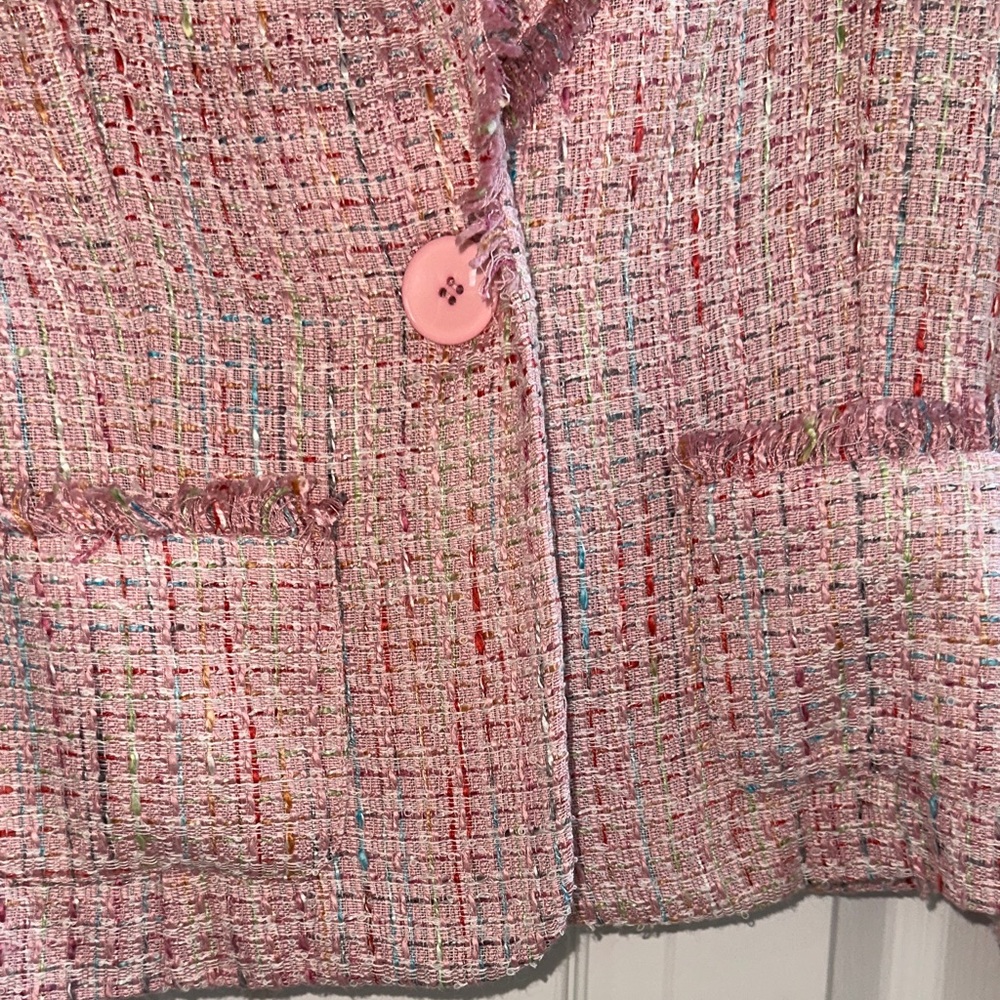 Star City Pink Tweed Tailored Blazer Jacket - Picture 3 of 6